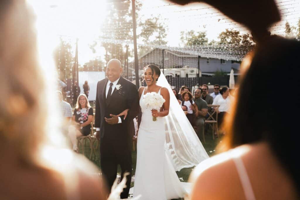 bride walking down the aisle