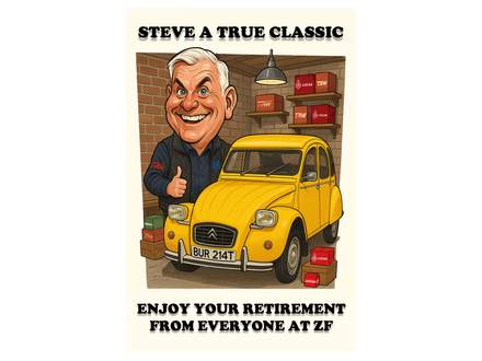 Car birthday caricature gift