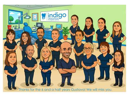 Dentist caricature gift from photo