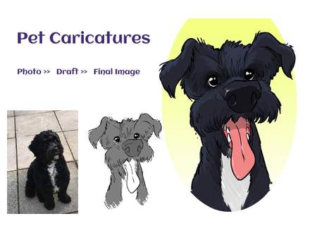 Dog caricature from photo