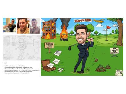 Golf caricature brief draft and final