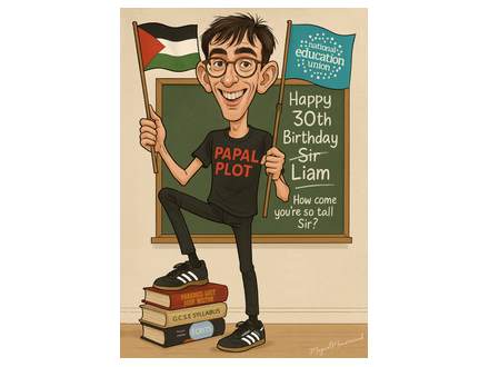 School teacher caricature gift from photo